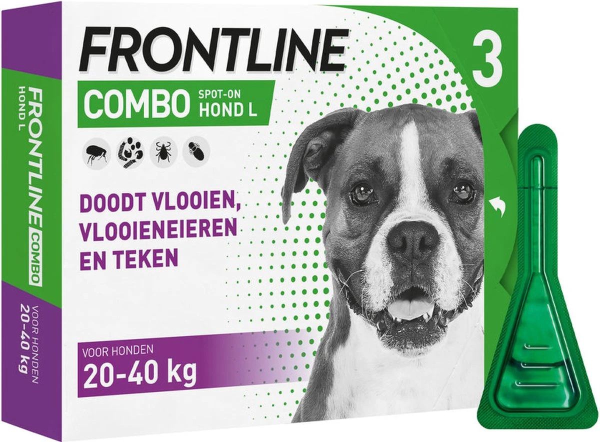 Frontline Combo - L: Van 20 Tot 40 Kg - Anti Vlooienmiddel En Tekenmiddel - Hond - 3 Pipetten 17 Frontline Combo - L: Van 20 Tot 40 Kg - Anti Vlooienmiddel En Tekenmiddel - Hond - 3 Pipetten - Afbeelding 15