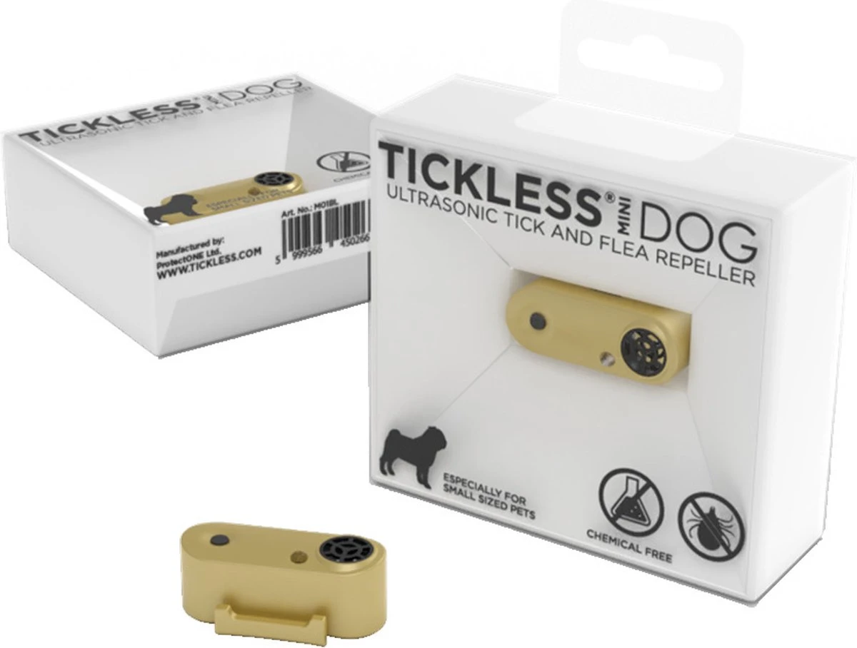 TICKLESS Teek En Vlo Afweer MINI HOND - GOUD (oplaadbare Versie Die Extra Lang Meegaat) 11 TICKLESS Teek En Vlo Afweer MINI HOND - GOUD (oplaadbare Versie Die Extra Lang Meegaat) - Afbeelding 9