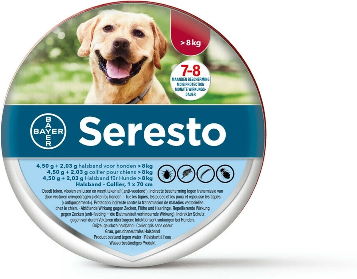 Seresto Vlooien En Tekenband - Grote Hond - >8 Kg 3 Seresto Vlooien En Tekenband - Grote Hond - >8 Kg