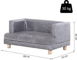 PawHut Hondenbank Huisdierbank Hondenbed Hondenmat Woonkamer PU-leer Kort Pluche Grijs D04-135 17 PawHut Hondenbank Huisdierbank Hondenbed Hondenmat Woonkamer PU-leer Kort Pluche Grijs D04-135 -Exporteren Alles Voor Honden Winkel 1200x941