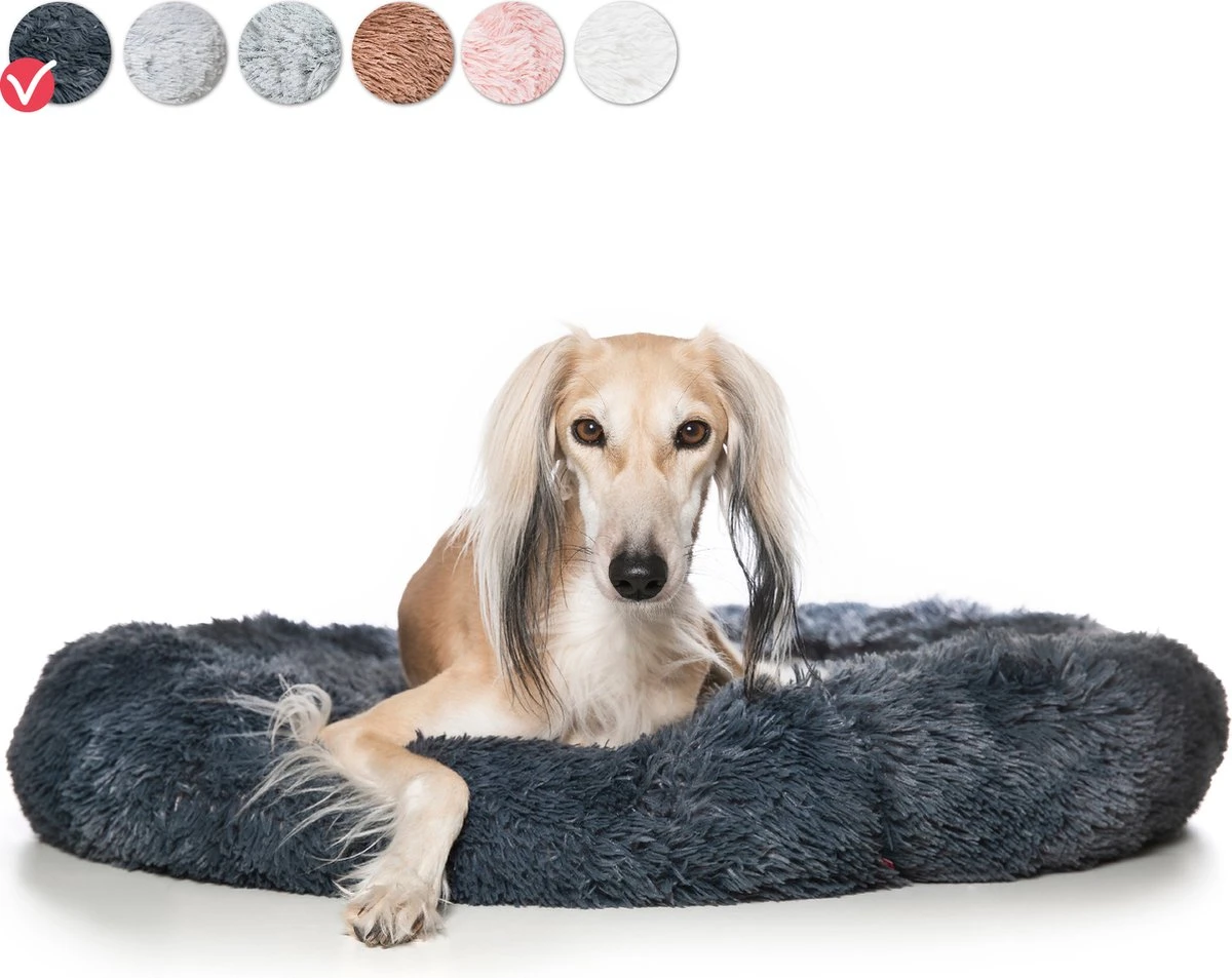 Snoozle Hondenmand - Zacht En Luxe Hondenkussen - Wasbaar - Fluffy - Hondenmanden - 80cm - Grijs 3 Snoozle Hondenmand - Zacht En Luxe Hondenkussen - Wasbaar - Fluffy - Hondenmanden - 80cm - Grijs