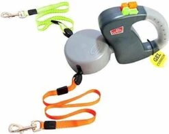 Wigzi Dual Doggie 2.0 Voor Twee Honden - Hondenriem - Grijs - 3m - <22 Kg (per Hond) -Exporteren Alles Voor Honden Winkel 1200x958