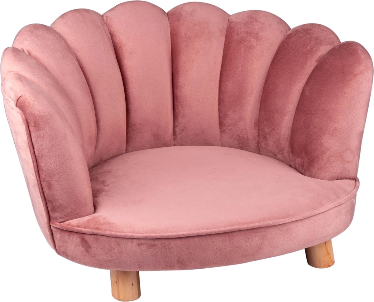 Maxxpro Katten- En Hondenstoel - Roze - Verhoogd Met Houten Poten - Fluweel Materiaal - 61.5 X 52 X 33 CM - Huisdieren Tot 80 KG 3 Maxxpro Katten- En Hondenstoel - Roze - Verhoogd Met Houten Poten - Fluweel Materiaal - 61.5 X 52 X 33 CM - Huisdieren Tot 80 KG