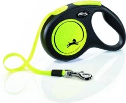 Flexi New Neon Tape - Hondenriem - Geel/Zwart - M - 5 M - (<25 Kg) -Exporteren Alles Voor Honden Winkel 1200x977