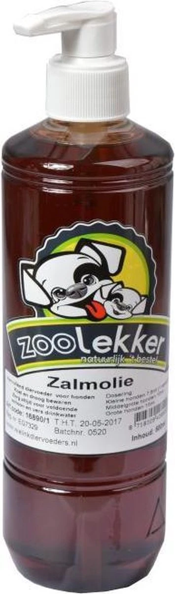 Zoolekker Zalmolie - 500ml - Ondersteunende Olie - Hond En Kat 3 Zoolekker Zalmolie - 500ml - Ondersteunende Olie - Hond En Kat