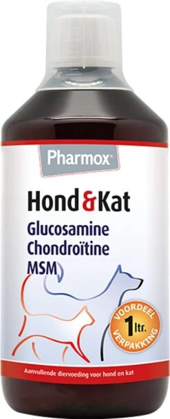 Pharmox Hond & Kat Glucosamine 1000 Ml - Belangrijke Bouwsteen Voor Honden En Katten - Geschikt Voor Ieder Type Hond Of Kat