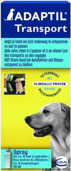 Adaptil Antistressmiddel - Transport Spray Hond - 20 Ml -Exporteren Alles Voor Honden Winkel 500x1200