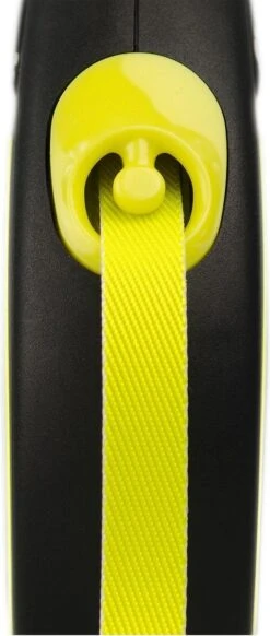 Flexi New Neon Tape - Hondenriem - Geel/Zwart - M - 5 M - (<25 Kg) -Exporteren Alles Voor Honden Winkel 509x1200