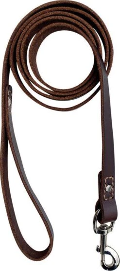 Hondenriem - 180 Cm – Bruine Riem - Leren Hondenriem Met Stiksels – 100% Volnerfleer - Hond -Exporteren Alles Voor Honden Winkel 532x1200