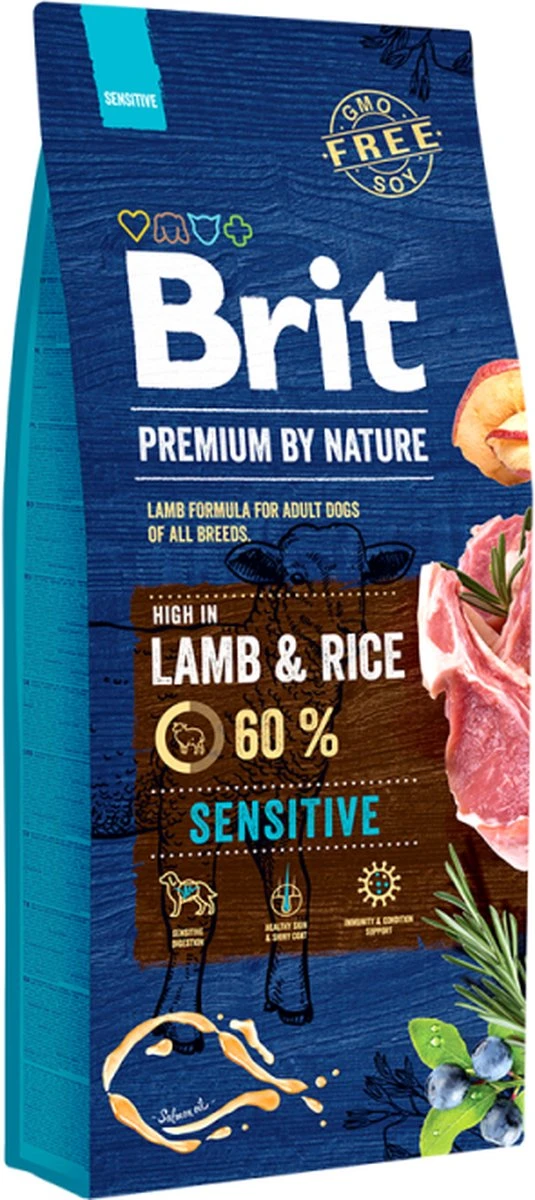 Brit Premium By Nature Hondenvoer Sensitive Lamb 15 Kg - Hond 3 Brit Premium By Nature Hondenvoer Sensitive Lamb 15 Kg - Hond