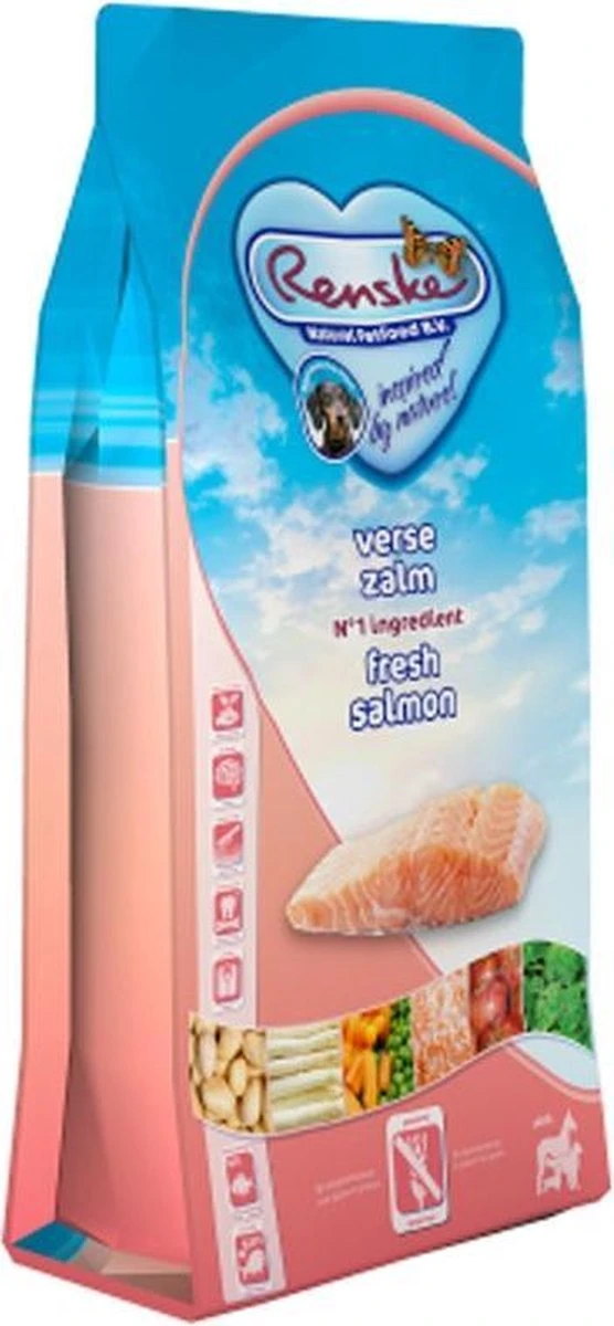 Renske Super Premium Adult Verse Zalm - Graanvrij - Hond - Droogvoer - 600 Gr 5 Renske Super Premium Adult Verse Zalm - Graanvrij - Hond - Droogvoer - 600 Gr - Afbeelding 3