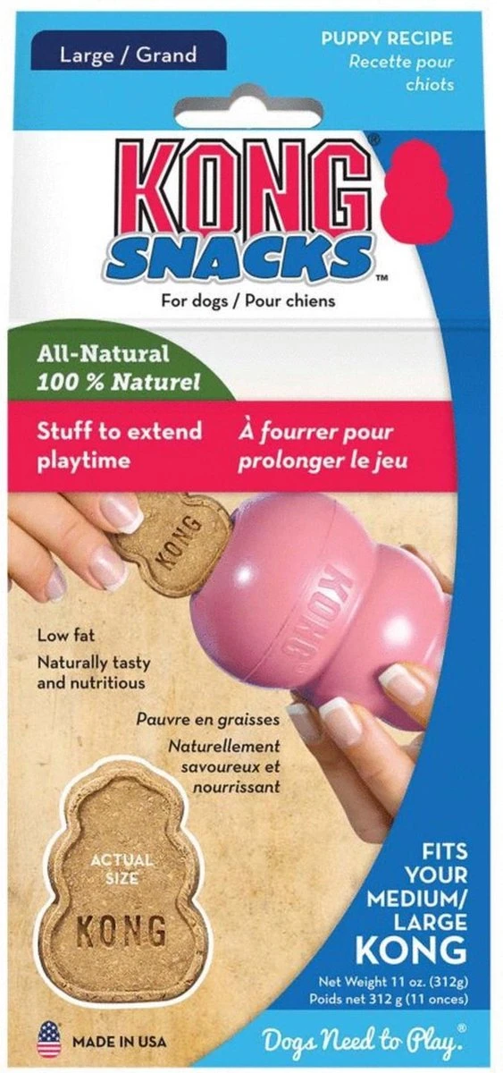 Kong Stuff 'N Snacks Puppy Hondensnack - Kip&Rijst - L 3 Kong Stuff 'N Snacks Puppy Hondensnack - Kip&Rijst - L