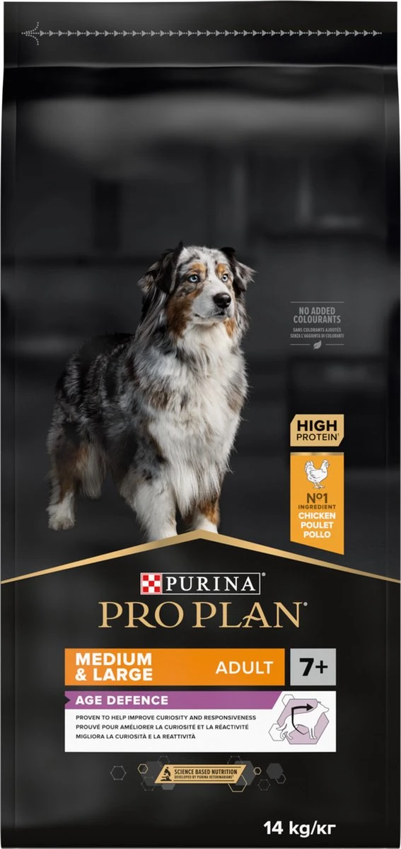 Pro Plan Medium & Large Adult 7+ (Senior) Age Defence - Honden Droogvoer- Kip - 14 Kg 8 Pro Plan Medium & Large Adult 7+ (Senior) Age Defence - Honden Droogvoer- Kip - 14 Kg - Afbeelding 6