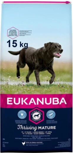 Eukanuba Dog Mature & Senior - Large Breed - Kip - Hondenvoer - 15 Kg -Exporteren Alles Voor Honden Winkel 574x1200