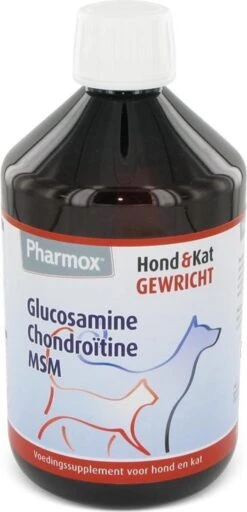 Pharmox Hond & Kat Glucosamine 500 Ml - Belangrijke Bouwsteen Voor Honden En Katten - Geschikt Voor Ieder Type Hond Of Kat -Exporteren Alles Voor Honden Winkel 579x1200 1