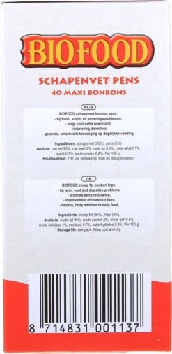 Biofood BF Petfood Schapenvet Bonbons Pens 40 Stuks 9 Biofood BF Petfood Schapenvet Bonbons Pens 40 Stuks -Exporteren Alles Voor Honden Winkel 586x1200 1