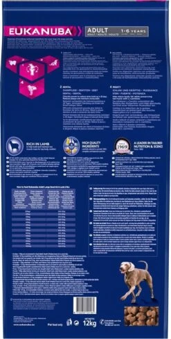 Eukanuba Dog Adult Large Breed Lam/Rice - 12 KG -Exporteren Alles Voor Honden Winkel 605x1200