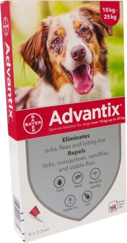 Bayer Advantix Vlooien & Teken Pipetten - Hond 4 Tot 10 Kg - 4 Stuks -Exporteren Alles Voor Honden Winkel 627x1200 1