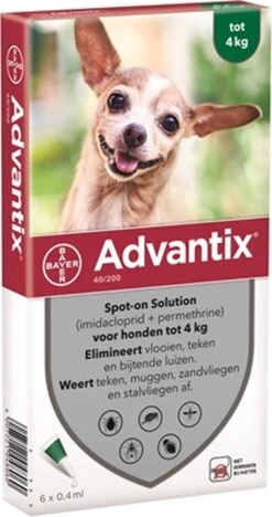 Bayer Advantix Vlooien & Teken Pipetten - Hond Tot 4Kg - 6 Stuks -Exporteren Alles Voor Honden Winkel 633x1200 3