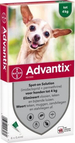 Bayer Advantix Vlooien & Teken Pipetten - Hond Tot 4Kg - 6 Stuks -Exporteren Alles Voor Honden Winkel 634x1200 3