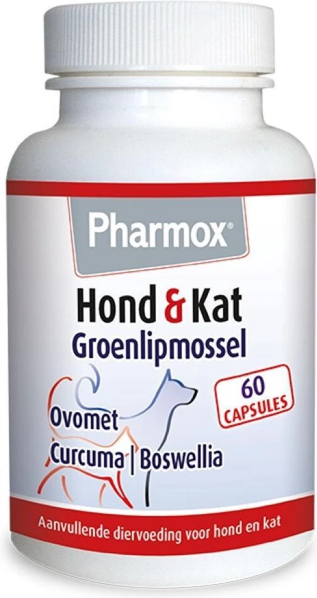Pharmox Hond & Kat Groenlipmossel 60 Capsules 5 Pharmox Hond & Kat Groenlipmossel 60 Capsules - Afbeelding 3
