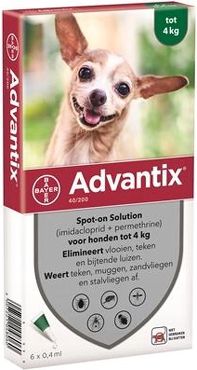 Bayer Advantix Vlooien & Teken Pipetten - Hond 25 Tot 40 Kg - 6 Stuks 20 Bayer Advantix Vlooien & Teken Pipetten - Hond 25 Tot 40 Kg - 6 Stuks - Afbeelding 18