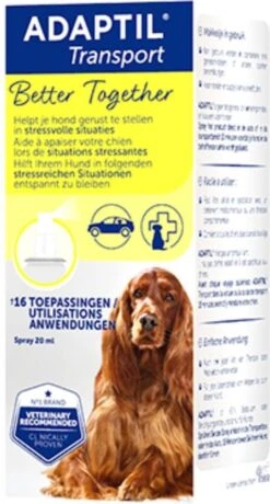 Adaptil Antistressmiddel - Transport Spray Hond - 20 Ml -Exporteren Alles Voor Honden Winkel 644x1200 1