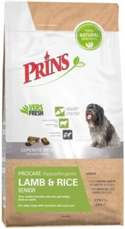 Prins Procare Hypoallergic Senior - Lam & Rijst - Hondenvoer - 15 Kg -Exporteren Alles Voor Honden Winkel 657x1200 1