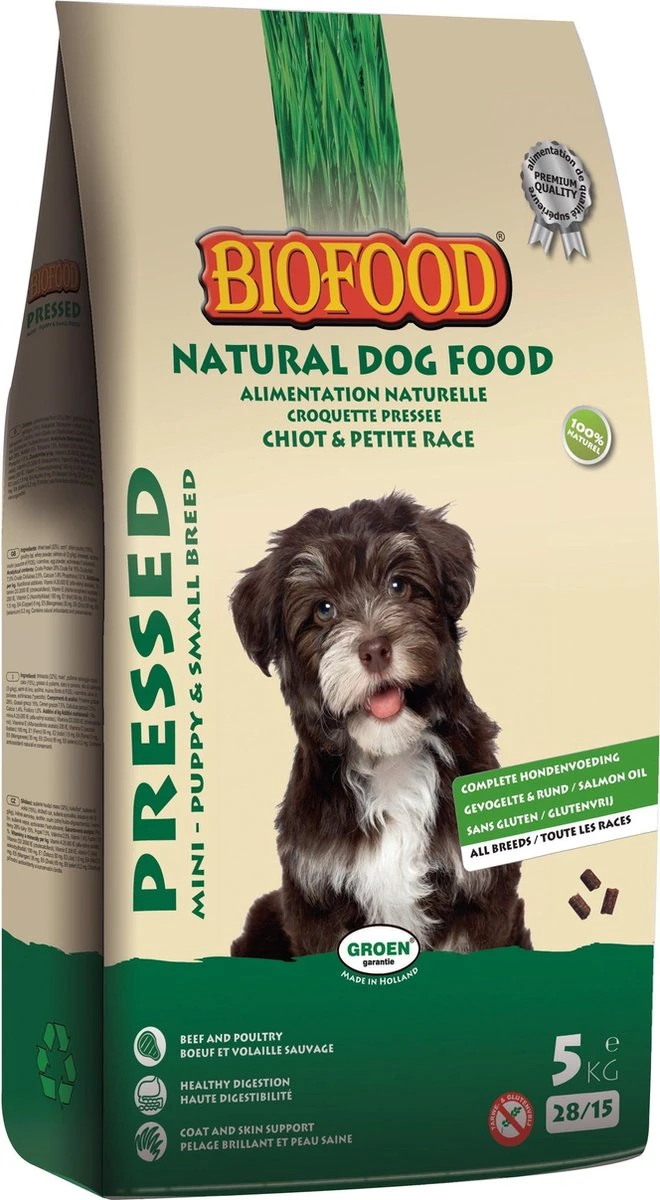 Biofood Geperst Puppy En Kleine Rassen - Hondenvoer - 5 Kg 8 Biofood Geperst Puppy En Kleine Rassen - Hondenvoer - 5 Kg - Afbeelding 6