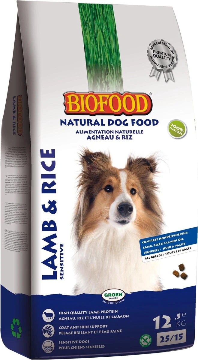 Biofood Hondenvoer - Lam & Rijst - 12.5 Kg 9 Biofood Hondenvoer - Lam & Rijst - 12.5 Kg - Afbeelding 7