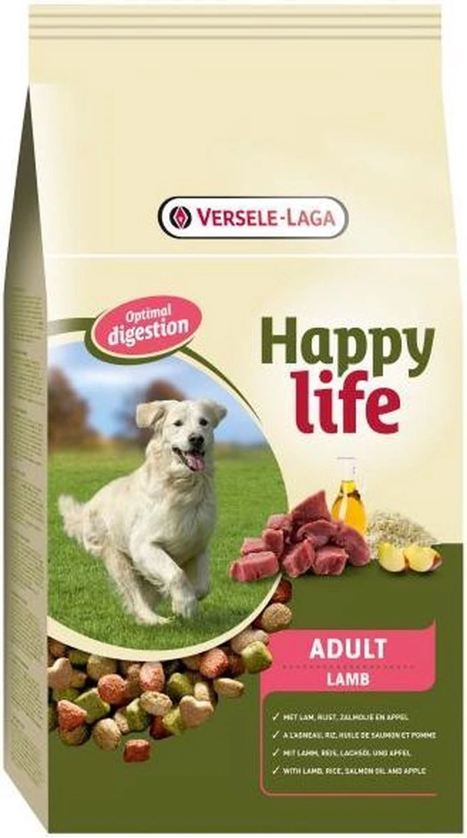 VERSELE-LAGA Happy Life Adult Lam Digestion - Hondenvoer - 15 Kg 6 VERSELE-LAGA Happy Life Adult Lam Digestion - Hondenvoer - 15 Kg - Afbeelding 4