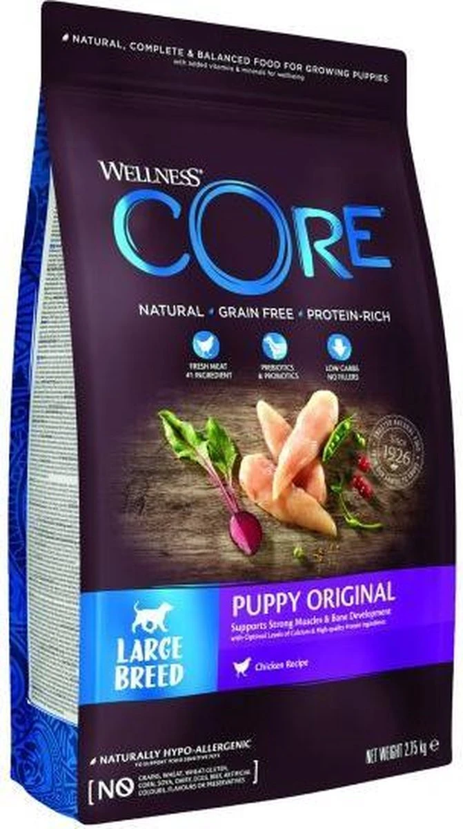 Wellness Core Grain Free Large Breed Puppy Kip - Hondenvoer - 10 Kg 6 Wellness Core Grain Free Large Breed Puppy Kip - Hondenvoer - 10 Kg - Afbeelding 4