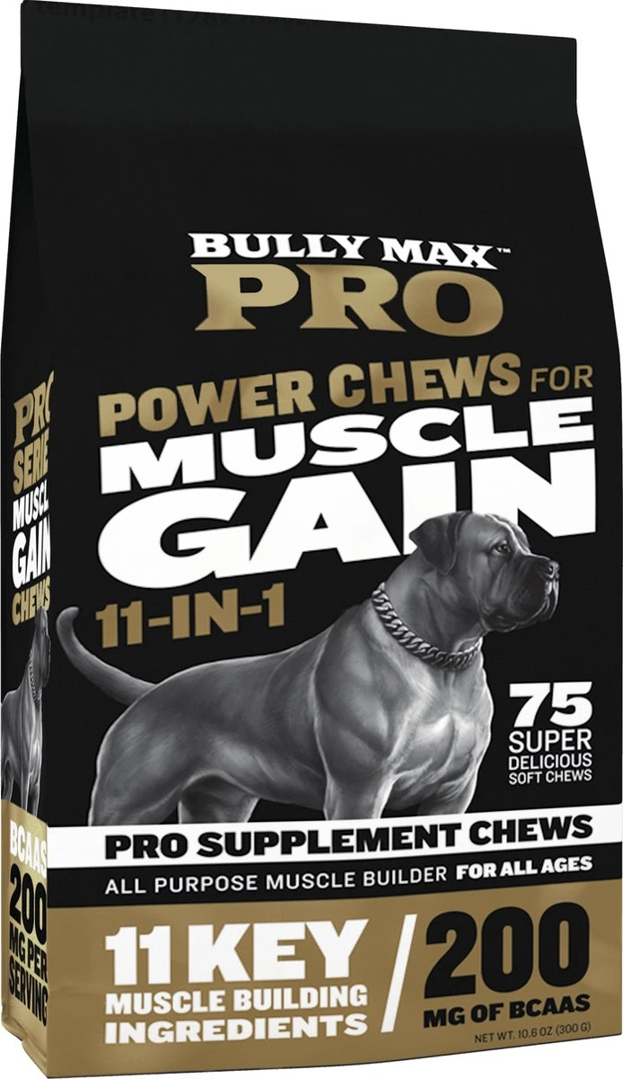 Bully Max PRO Power Chews Series 11-in-1 Kauwsnacks Voor Spiergroei (voorheen Gorilla Max) 3 Bully Max PRO Power Chews Series 11-in-1 Kauwsnacks Voor Spiergroei (voorheen Gorilla Max)