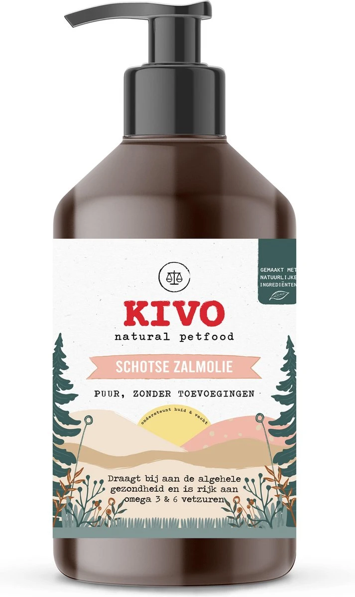 Kivo Petfood Supplement Schotse Zalmolie 1000 Ml - Met Handig Doseerpompje 3 Kivo Petfood Supplement Schotse Zalmolie 1000 Ml - Met Handig Doseerpompje