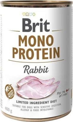 BRIT Mono Protein Rabbit - Hondenvoer - 6 X 400 G