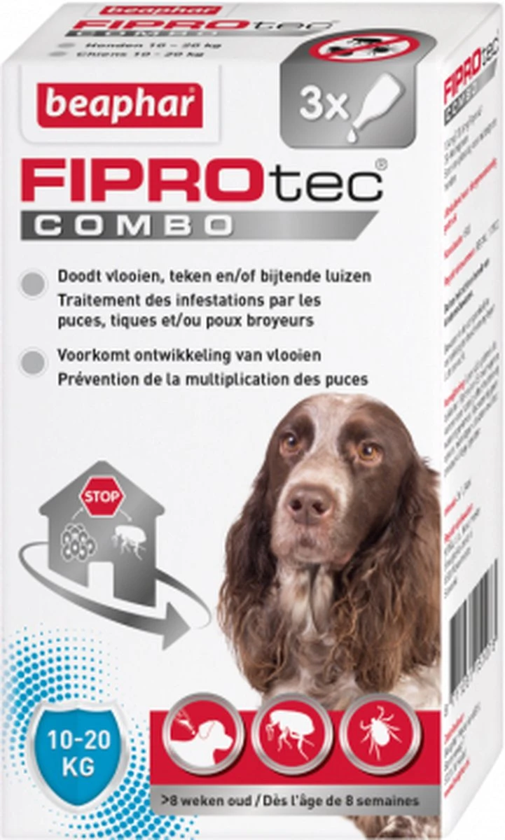 Beaphar Fiprotec Vlooien- En Tekenmiddel Hond 10-20 Kg - 4 Pipetten 9 Beaphar Fiprotec Vlooien- En Tekenmiddel Hond 10-20 Kg - 4 Pipetten - Afbeelding 7