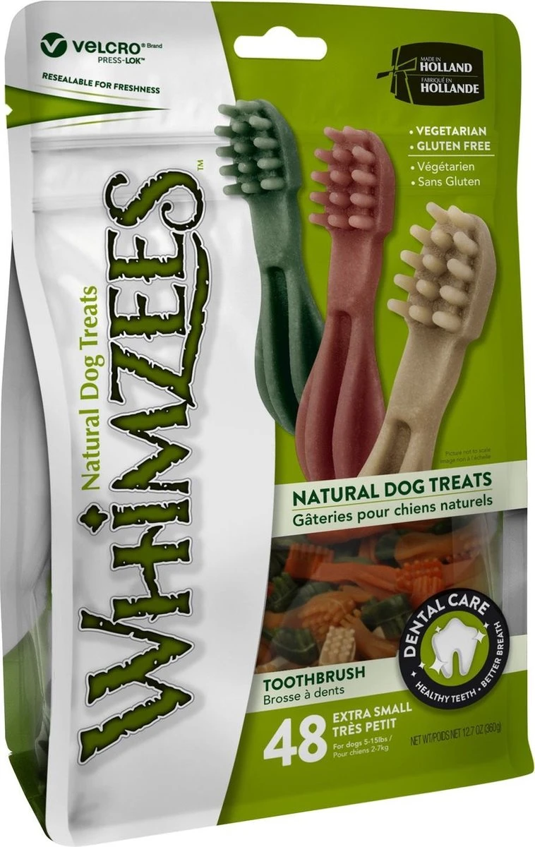 Whimzees Tandenborstel Hondensnack - 6,5 Cm - 48 Stuks 3 Whimzees Tandenborstel Hondensnack - 6,5 Cm - 48 Stuks