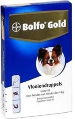 Bayer Bolfo Gold 40 Anti Vlooienmiddel Hond - 0 Tot 4 Kg - 4 Pipetten -Exporteren Alles Voor Honden Winkel 760x1200 6