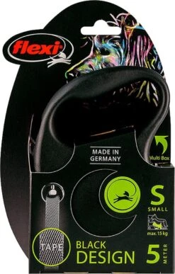 Hondenriem - Looplijn - FLEXI Rollijn BLACK DESIGN TAPE - S - ZWART - 5 Meter -Exporteren Alles Voor Honden Winkel 765x1200 4