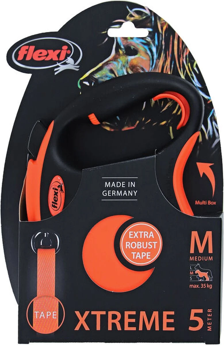 Flexi Rollijn XTREME Tape Leash - M - Orange 4 Flexi Rollijn XTREME Tape Leash - M - Orange - Afbeelding 2