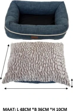 I-CiGO Homy Luxe - Hondenmand - In-kussen Dubbelzijdig Gebruik 70x60xH14cm/Blauw -Exporteren Alles Voor Honden Winkel 795x1200 4