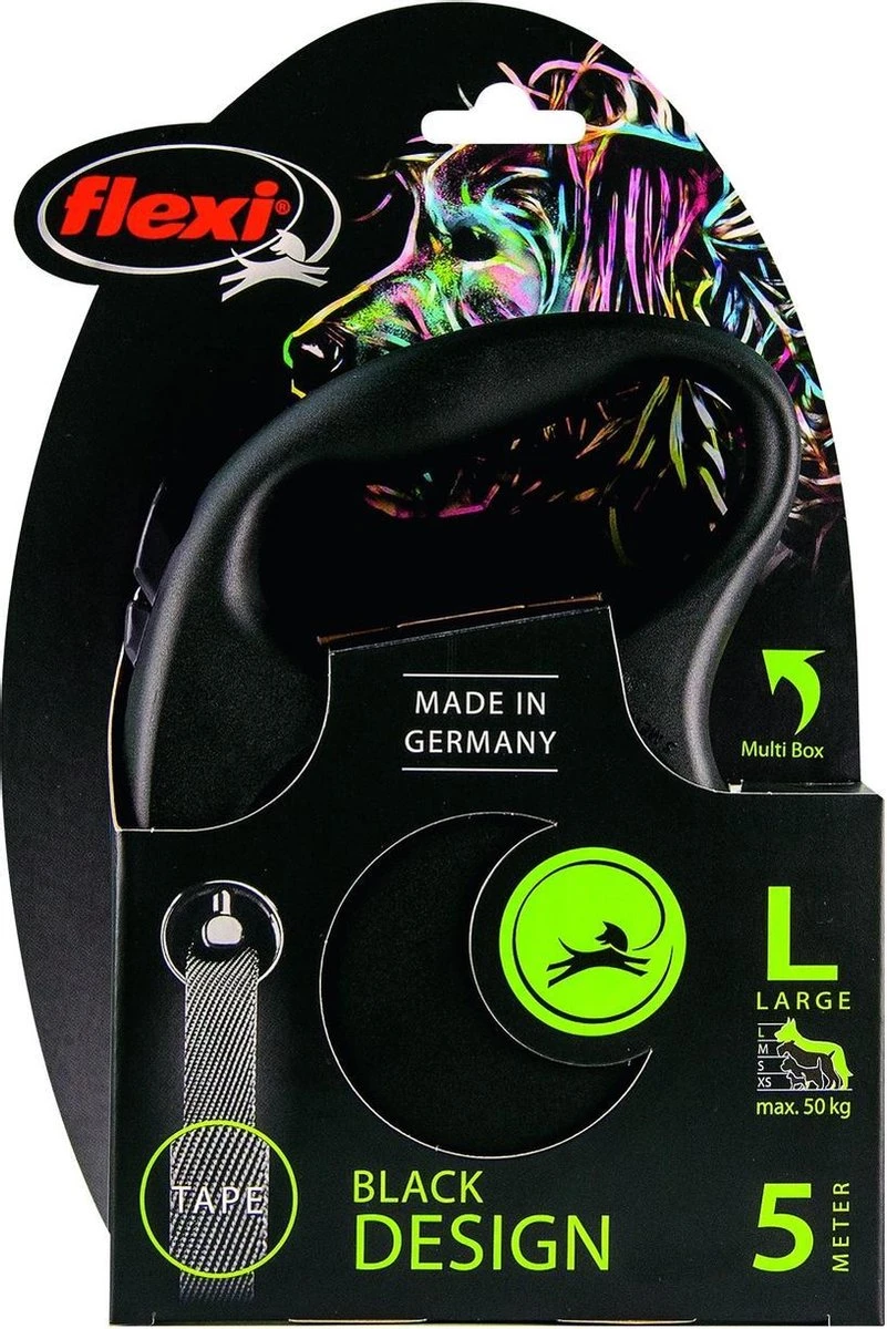 Flexi Rollijn Design - Zwart - L 4 Flexi Rollijn Design - Zwart - L - Afbeelding 2