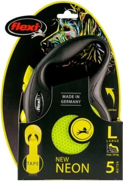 Flexi New Neon Tape - Hondenriem - Geel/Zwart - L - 5 M - (<50 Kg) -Exporteren Alles Voor Honden Winkel 816x1200 6