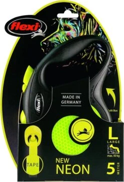 Flexi New Neon Tape - Hondenriem - Geel/Zwart - L - 5 M - (<50 Kg) -Exporteren Alles Voor Honden Winkel 819x1200 3