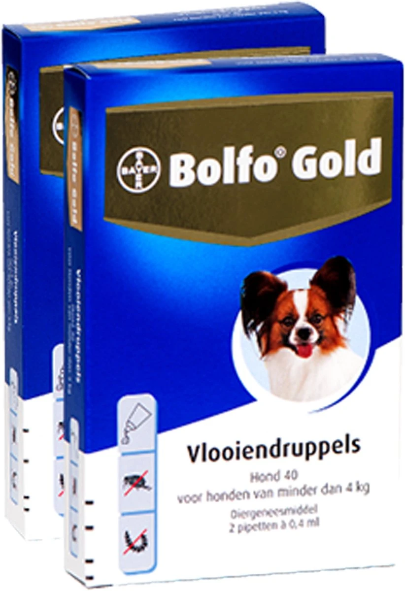 Bayer Bolfo Gold 40 Anti Vlooienmiddel - Hond - 0 Tot 4 Kg - 2 Pipetten 11 Bayer Bolfo Gold 40 Anti Vlooienmiddel - Hond - 0 Tot 4 Kg - 2 Pipetten - Afbeelding 9