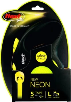 Flexi New Neon Tape - Hondenriem - Geel/Zwart - L - 5 M - (<50 Kg) -Exporteren Alles Voor Honden Winkel 830x1200 3