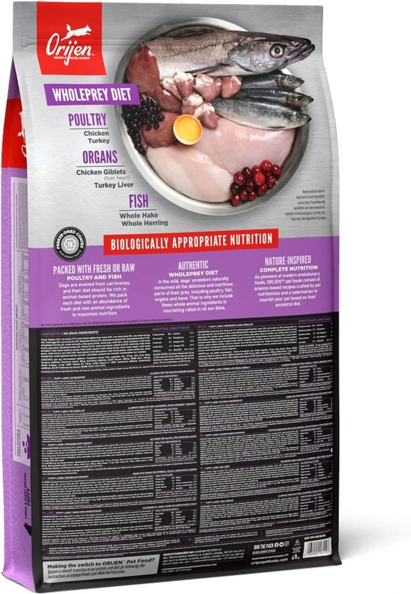 Orijen Puppy Large Breed 10 Orijen Puppy Large Breed - Afbeelding 8