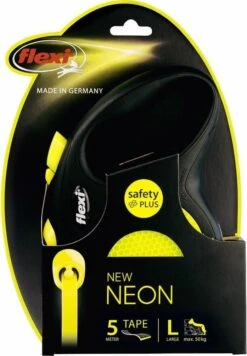 Flexi New Neon Tape - Hondenriem - Geel/Zwart - L - 5 M - (<50 Kg) -Exporteren Alles Voor Honden Winkel 832x1200 2