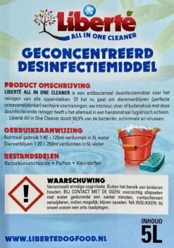 Geurverwijderaar - Liberté All In One Cleaner - Desinfectie - Dieren - Huis - Auto - Kantoor - Schoonmaakmiddel - 5L - Vanilla & Wild Berry -Exporteren Alles Voor Honden Winkel 840x1200 2
