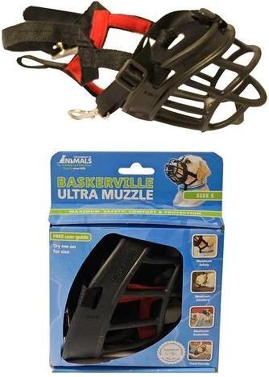 Company Of Animals Baskerville Ultra Muzzle - Muilkorf - Maat 3 (M) - Zwart 8 Company Of Animals Baskerville Ultra Muzzle - Muilkorf - Maat 3 (M) - Zwart - Afbeelding 6